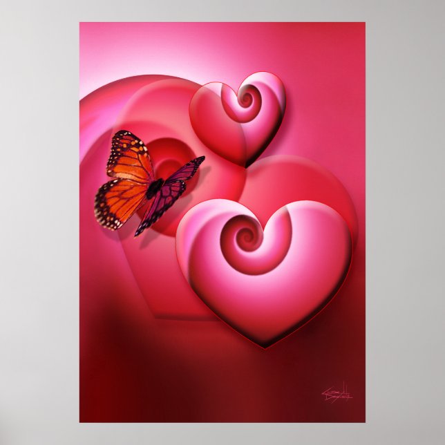 Neue Liebe Herz Poster (Vorne)