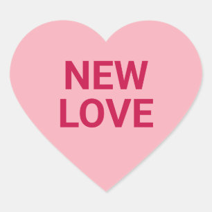 Neue Liebe niedliche niedliche Valentinstag Konver Herz-Aufkleber