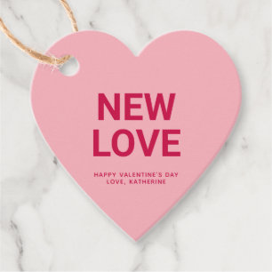 Neue Liebe rosa Herz niedlich Valentinstag Brauch Geschenkanhänger