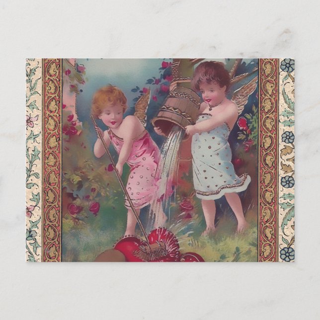 Neue Liebe und Herzen Postkarte (Vorderseite)