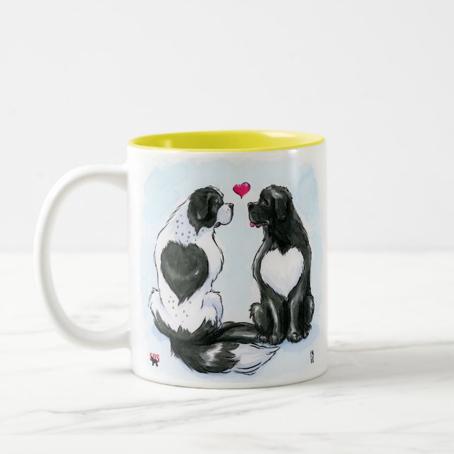 Neue LIEBE Zweifarbige Tasse (Links)