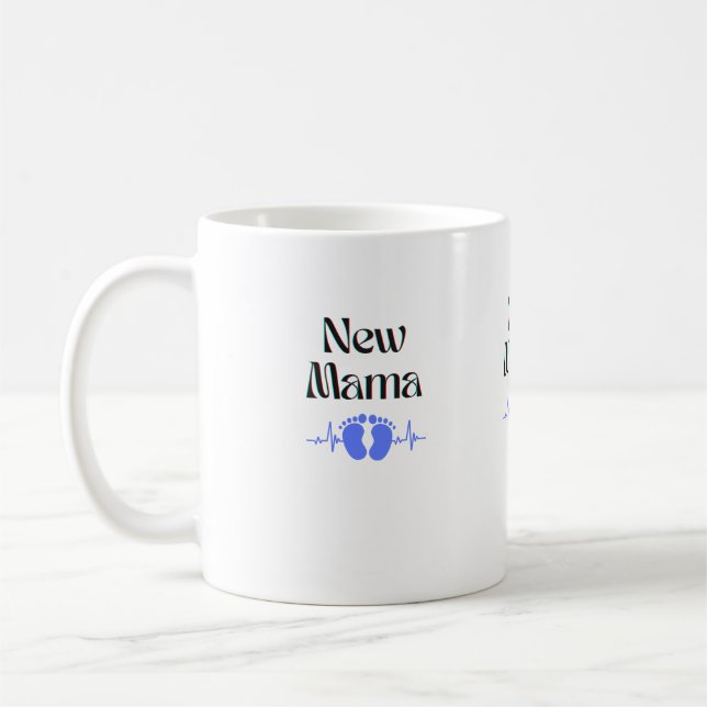 Neue Mama Coffee Tasse. Baby Jungen. Muttergeschen Kaffeetasse (Links)