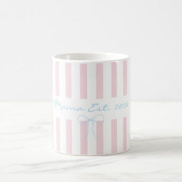  Neue Mama-Dankeschön-Rosewater-Rosa-Gestreift  Kaffeetasse