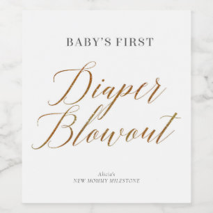 Neue Mama-Momente weniger Blowout Weinetikett