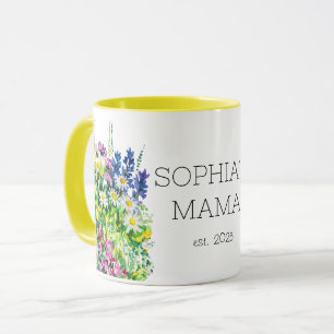 Neue Mama-Tasse, farbenfrohe Wildblumen Tasse