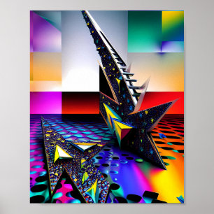 Neue Memphis-Design-Ansichten Poster