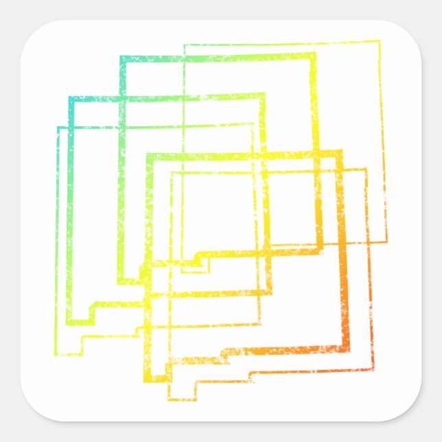 neue mexico Chillout Quadratischer Aufkleber (Vorderseite)