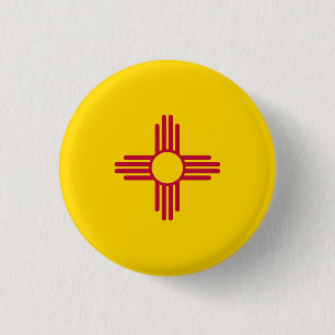 Neue mexikanische Flagge, Flagge New Mexico Button