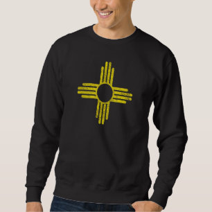 Neue mexikanische Staatsflagge Zia Sun Symbol Albu Sweatshirt