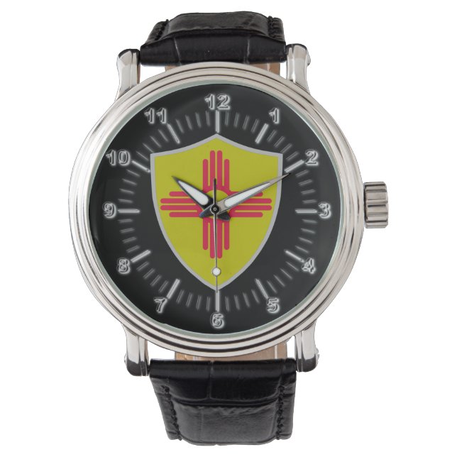 Neue Mexiko-Flagge Armbanduhr (Vorderseite)