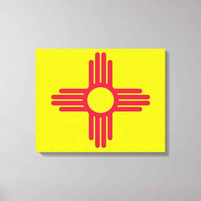 Neue Mexiko-Flagge Leinwanddruck (Vorderseite)