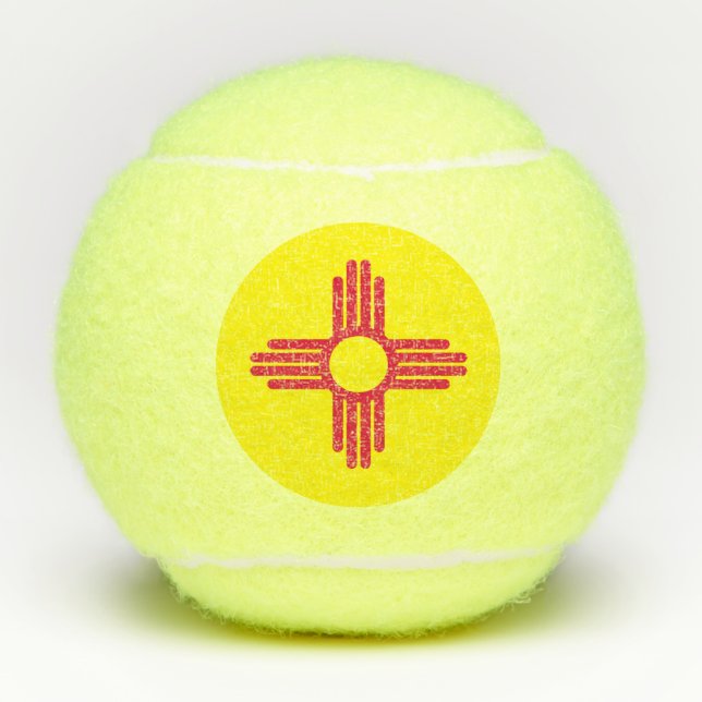 Neue Mexiko-Flagge Tennisbälle (Vorderseite)