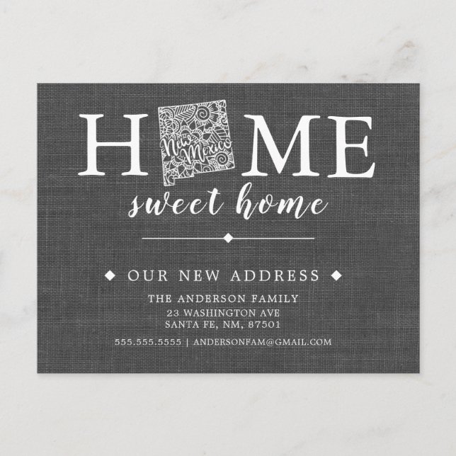 NEUE MEXIKO-Staat-Ankündigungskarte Ankündigungspostkarte (Vorderseite)