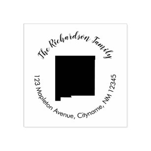 Neue Mexiko Staat Rücksendeadresse Kautschuk Brie Gummistempel