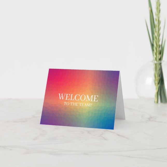 Neue Mietserie - Regenbogen - Welcome Card Karte (Vorderseite)