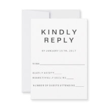 Neue Minimalistische RSVP-Karte