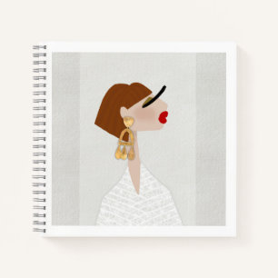 Neue Mode-Modeillustrationskunst Notizbuch