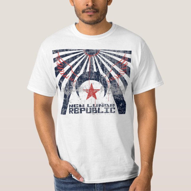 Neue Mondrepublik-Flagge T-Shirt (Vorderseite)