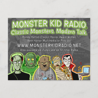 Neue Monster-Kinderradio-Karte Postkarte
