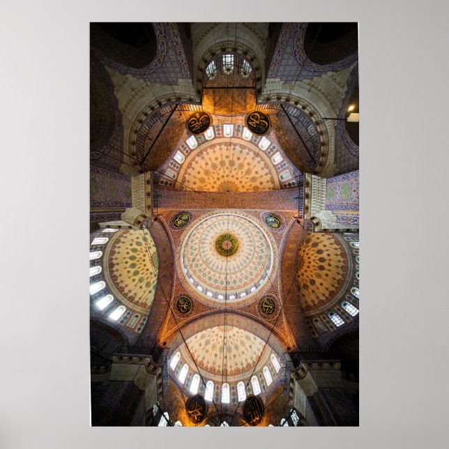 Neue Moschee Inneres in Istanbul Poster (Vorne)