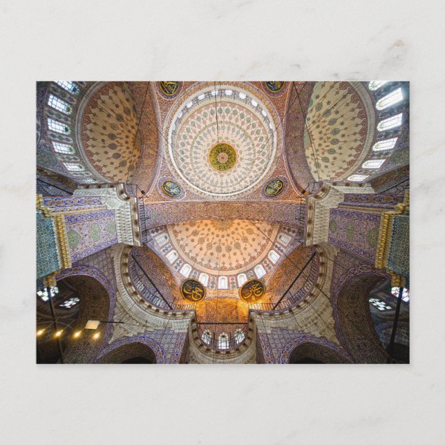 Neue Moschee Inneres in Istanbul Postkarte (Vorderseite)