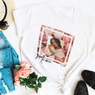 Neue Mother Pink Roses Foto T - Shirt