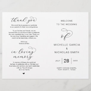 Neue Mr. und Mrs., Foldable Wedding Programs