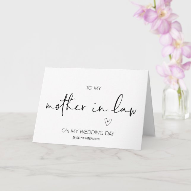 Neue Mutter im Recht Hochzeit Danke von Bride Car Karte (Orchidee)