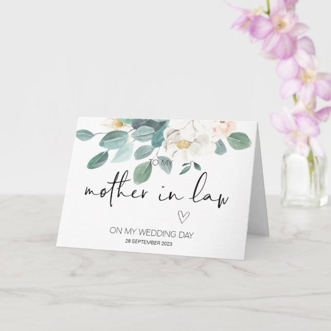 Neue Mutter im Recht Hochzeit Danke von Bride Car Karte (Orchidee)