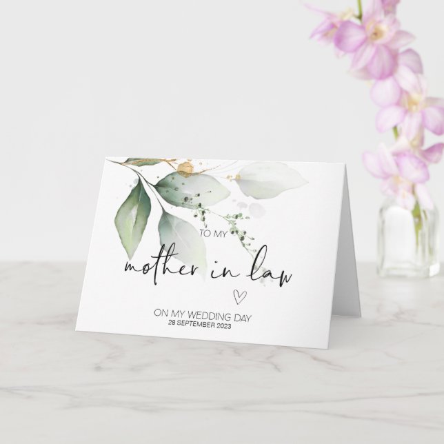 Neue Mutter im Recht Hochzeit Danke von Bride Car Karte (Orchidee)