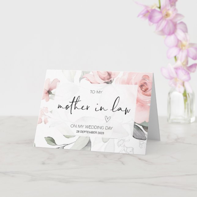 Neue Mutter im Recht Hochzeit Danke von Bride Car Karte (Orchidee)