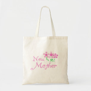 Neue Mütter Rosa Blume T - Shirt und Geschenke Tragetasche