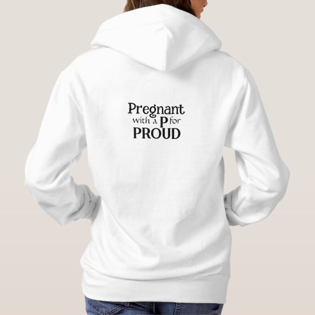Neue Mutter stolze schwangere Typografie Geschenk  Hoodie (Rückseite)