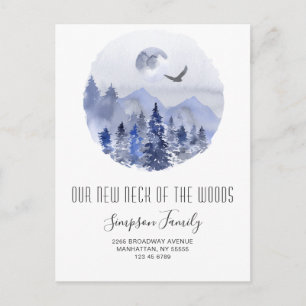 Neue Neck of the Woods Umzugsankündigung Postkarte