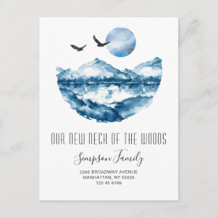 Neue Neck of the Woods Umzugsankündigung Postkarte