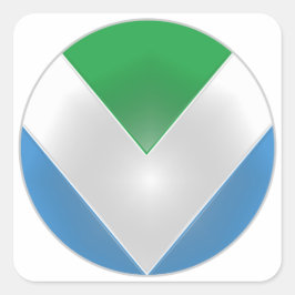 NEUE OFFIZIELLE VEGANE FLAG: SCHIELDEFENDER QUADRATISCHER AUFKLEBER