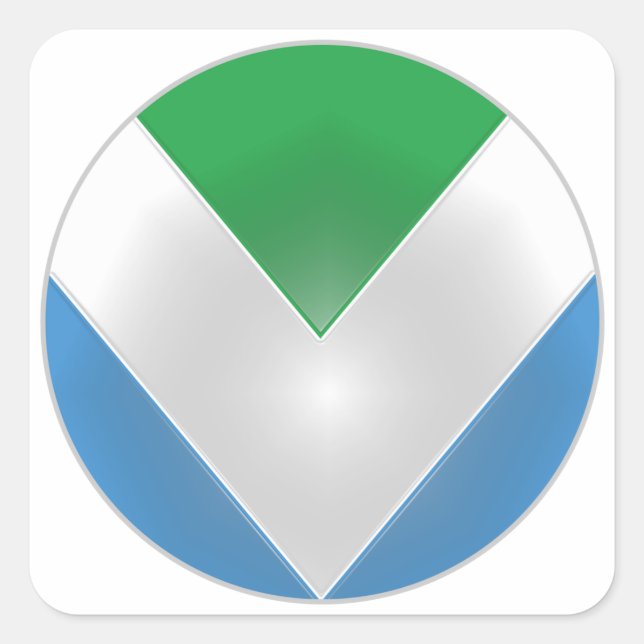 NEUE OFFIZIELLE VEGANE FLAG: SCHIELDEFENDER QUADRATISCHER AUFKLEBER (Vorderseite)