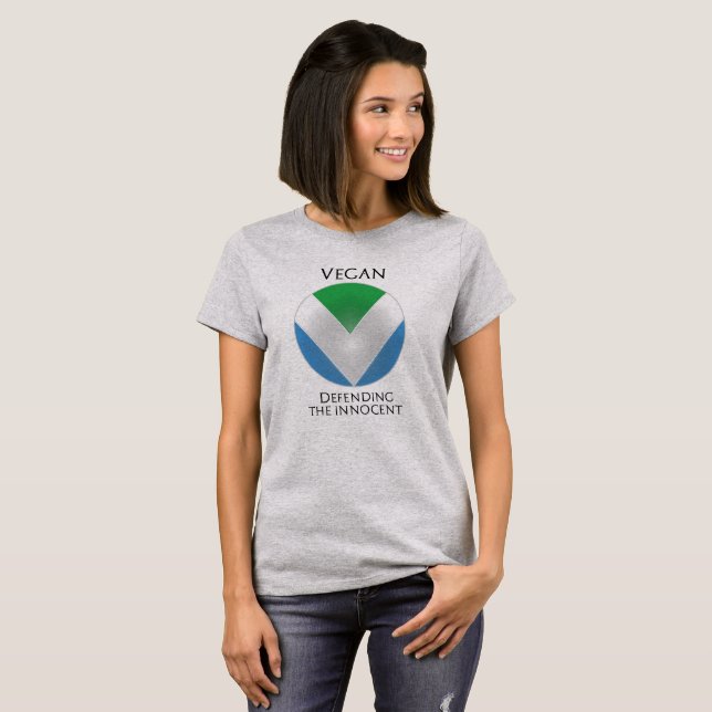 NEUE OFFIZIELLE VEGANE FLAGGE: Schild des T-Shirt (Vorne ganz)