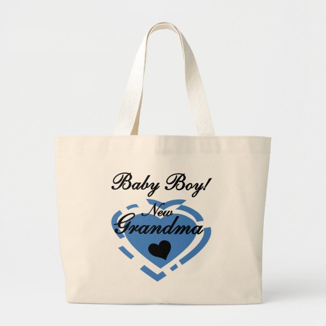 Neue Oma Baby Boy Tshirts und Geschenke Jumbo Stoffbeutel (Vorne)