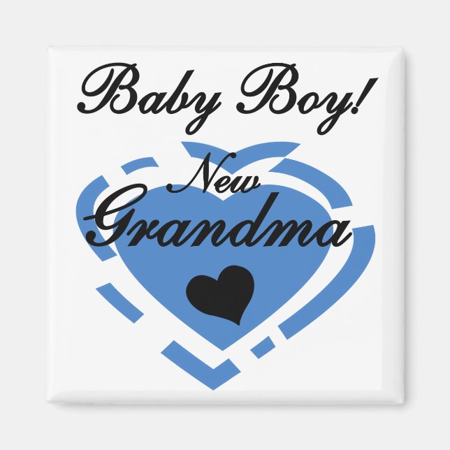 Neue Oma Baby Boy Tshirts und Geschenke Magnet (Vorne)
