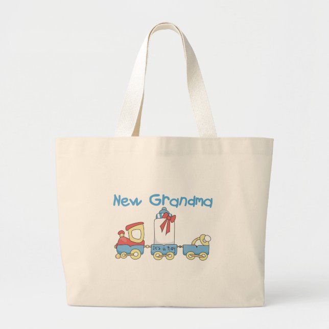 Neue Oma der Boy-Train Tshirts und Geschenke Jumbo Stoffbeutel (Vorne)