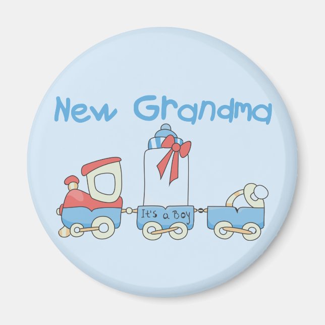 Neue Oma der Boy-Train Tshirts und Geschenke Magnet (Vorne)
