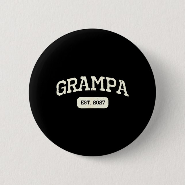 Neue Oma Est 2027 1. Erste Schwangerschaft Button (Vorderseite)