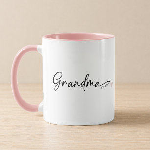 Neue Oma Etabliertes Jahr Schrift Rosa Tasse