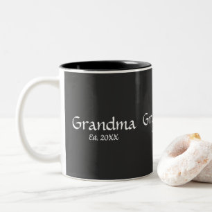 Neue Oma-Geschenk-Oma Etabliert Zweifarbige Tasse