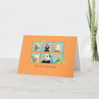 Neue Oma Neues Baby Tiere im Fenster Karte