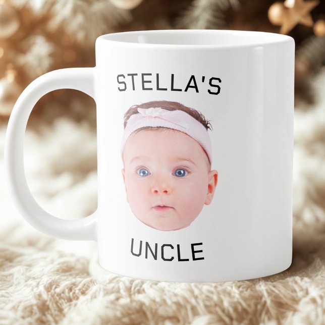 Neue Onkel-Geschenke-Tasse, Custom Baby-Face-Foto- Jumbo-Tasse (Von Creator hochgeladen)