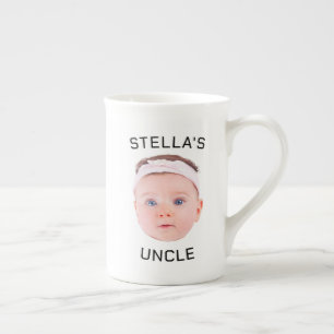 Neue Onkel-Geschenke-Tasse, Custom Baby-Face-Foto- Prozellantasse
