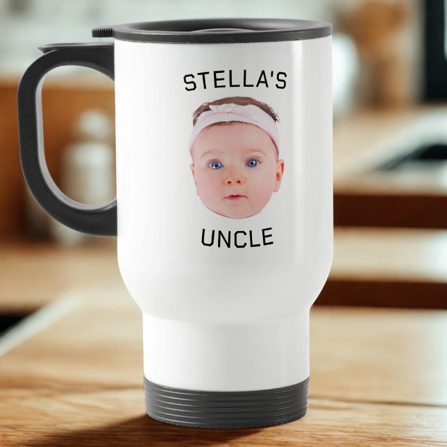 Neue Onkel-Geschenke-Tasse, Custom Baby-Face-Foto- Reisebecher (Von Creator hochgeladen)