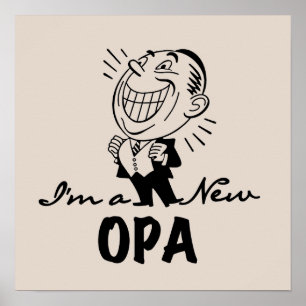 Neue Opa-T - Shirt und Geschenke lächeln Poster